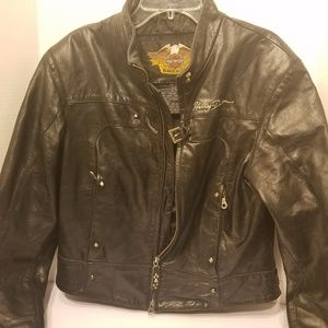 Harley Davidson Vintage Leather Biker Jacket S